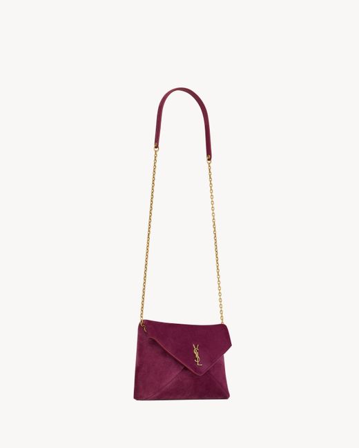 Saint Laurent Red Cassandre Small Chain Pouch