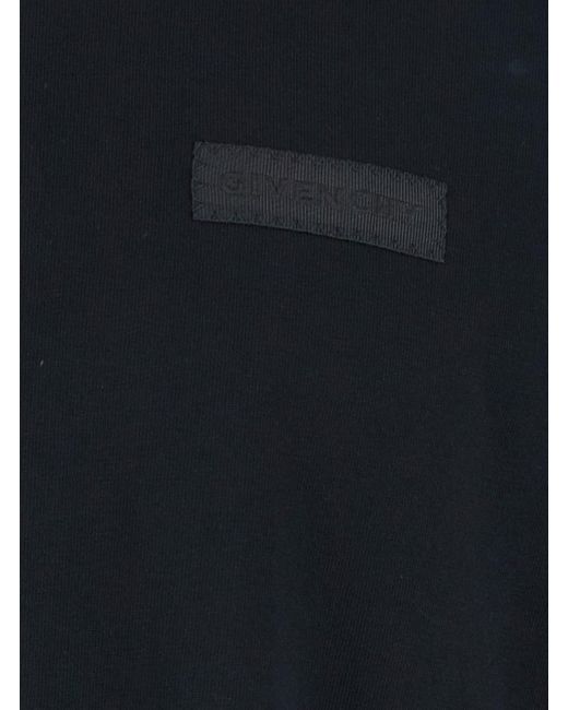 Givenchy Black Logo Patch Crewneck T-Shirt for men