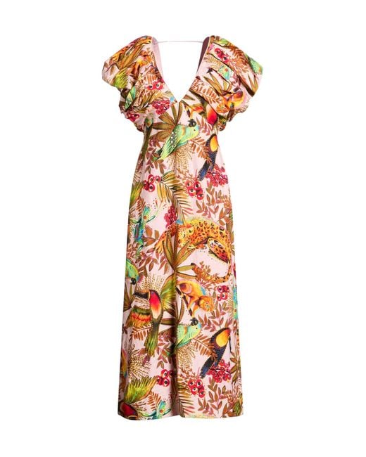 Farm Rio White V-Neck Dress