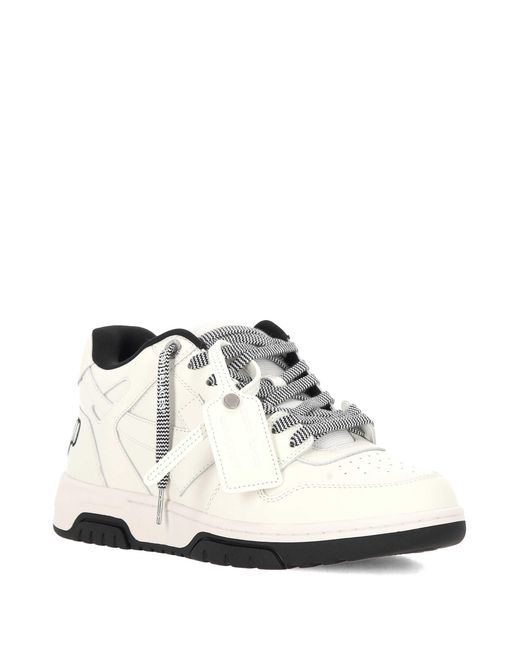 Off-White c/o Virgil Abloh White Round Toe Lace-Up Sneakers for men