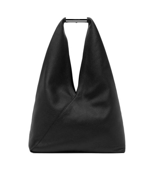 MM6 by Maison Margiela Black Jewel Handle Classic Japanese Bag