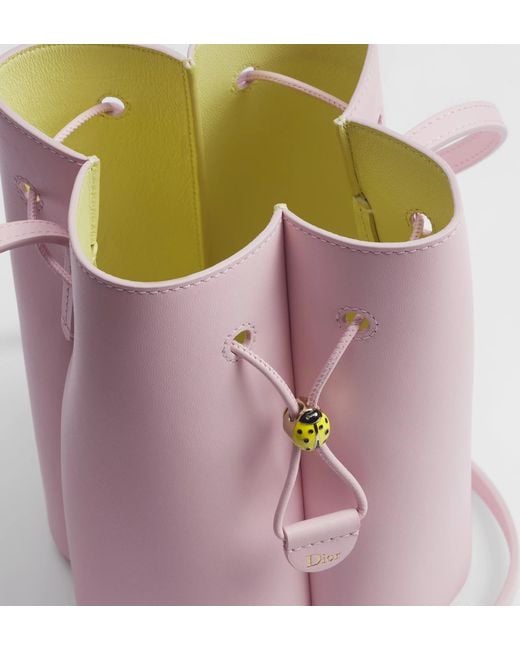 Dior Pink Petit Trèfle Mini Bucket Bag