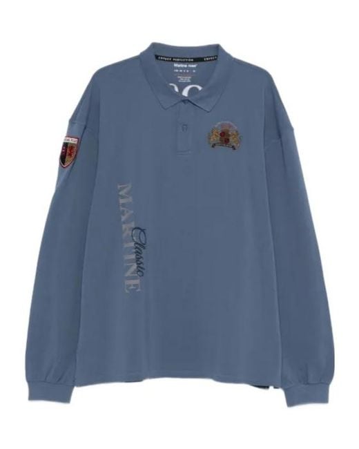 Martine Rose Blue Logo Polo Shirt for men
