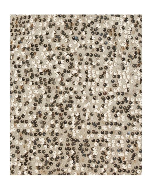 ROTATE BIRGER CHRISTENSEN Natural Net Sequins Long-Sleeved Midi Dress