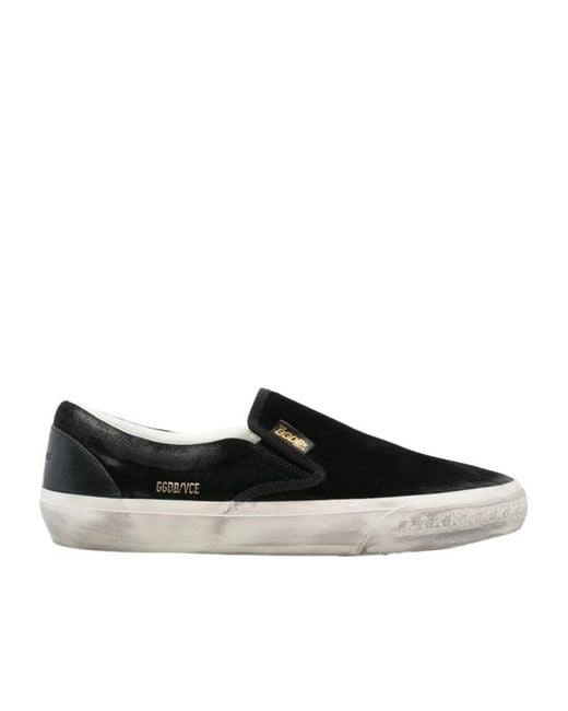 Golden Goose Deluxe Brand Black Slip-On Sneakers for men