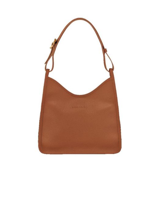 Longchamp Brown Medium Le Foulonné Shoulder Bag