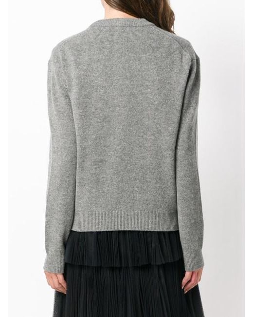 KENZO Gray Inlaid Sweater