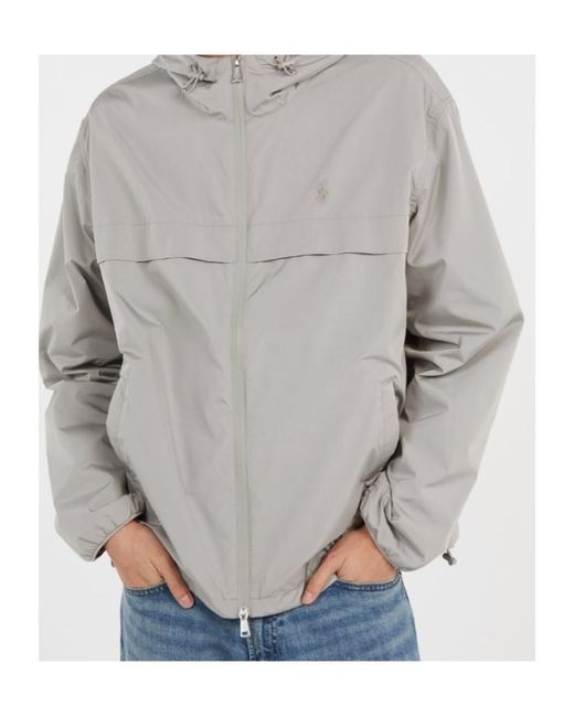 Polo Ralph Lauren Gray Hooded Zip-Fastening Jacket for men