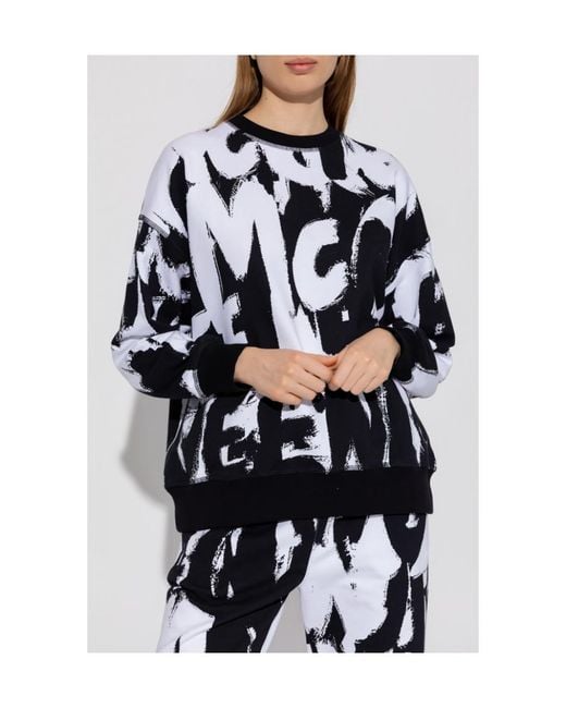 McQueen Black Logo-Print Sweatshirt