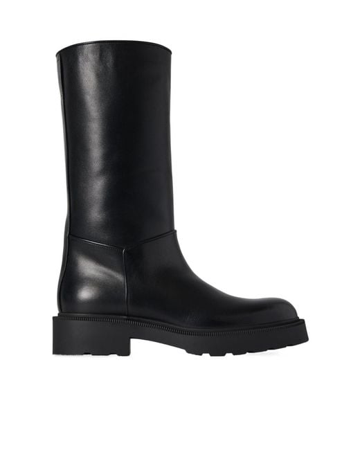 The Row Black Round-Head Boots