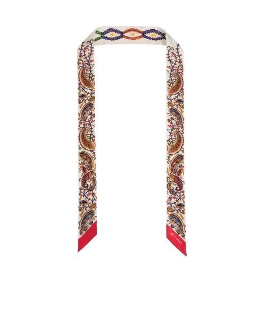 Etro White Pattern-Printed Scarf