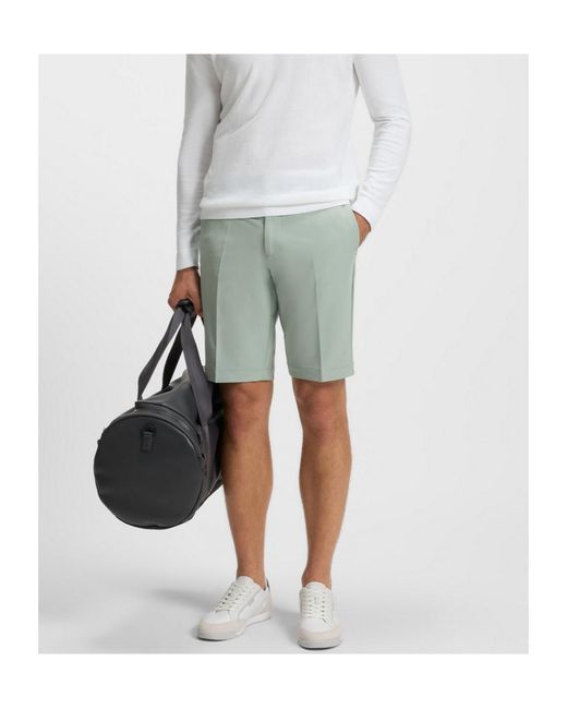 Boss Gray Water-Repellent Chino Shorts for men