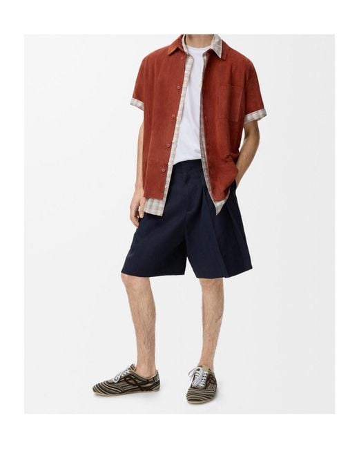 Loewe Blue Belt Loop Shorts for men