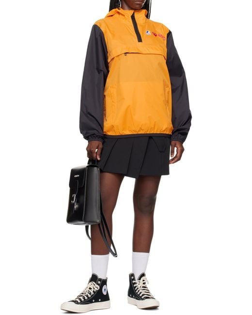 COMME DES GARÇONS PLAY Orange Logo-Print Hooded Jacket for men