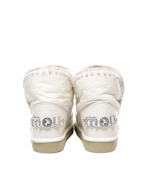 Mou White Eskimo Ankle Boots