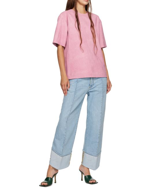Bottega Veneta Blue Turn-Up Hem Denim Jeans
