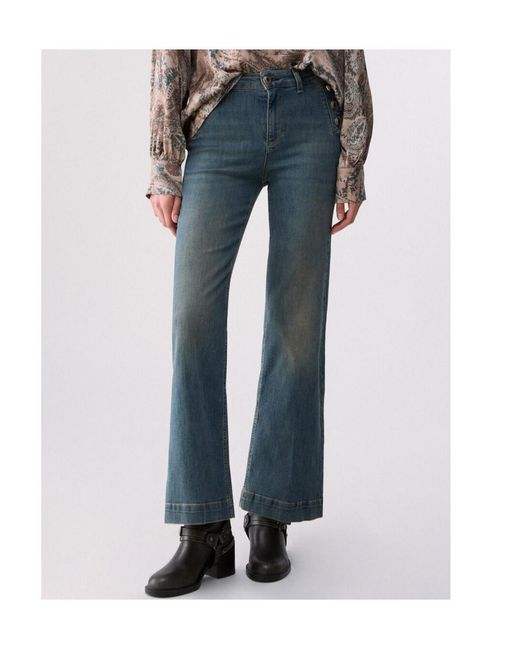 Liu Jo Blue Faded Flared Jeans