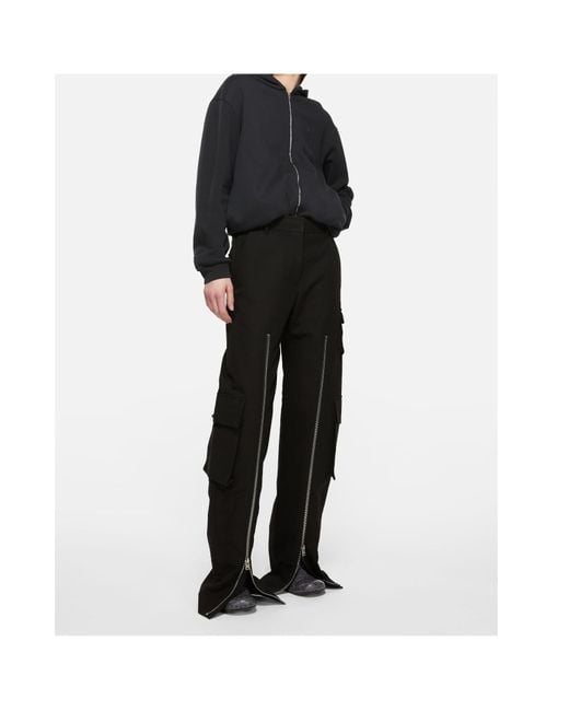 Acne Black Diagonal-Stripe Polo Shirt