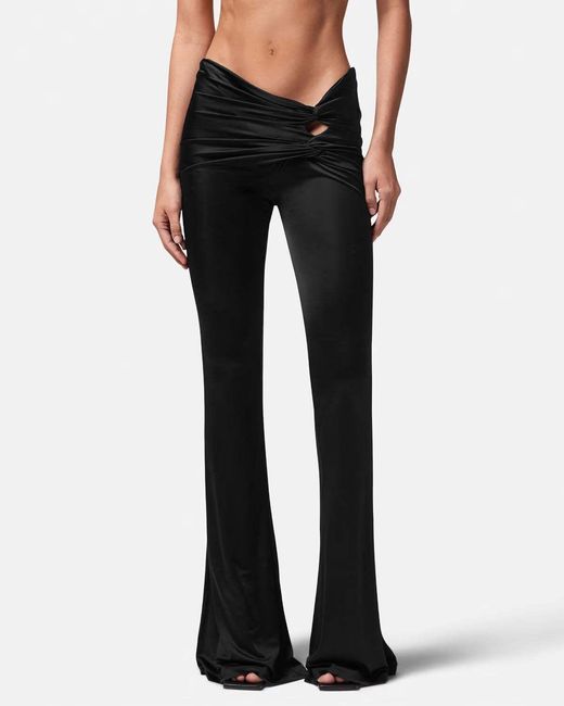 Versace Black X Dua Lipa Knotted Flared Trousers