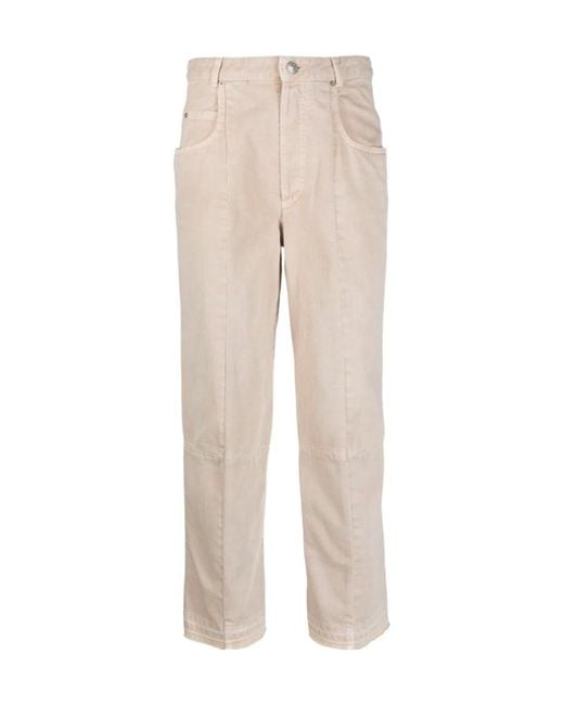 Isabel Marant Natural Belt Ring Denim Trousers