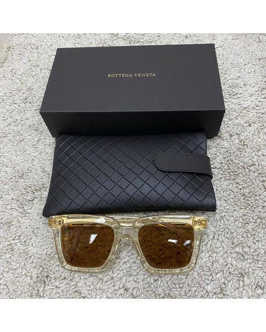 Bottega Veneta Pink Eyewear Square Frame Sunglasses