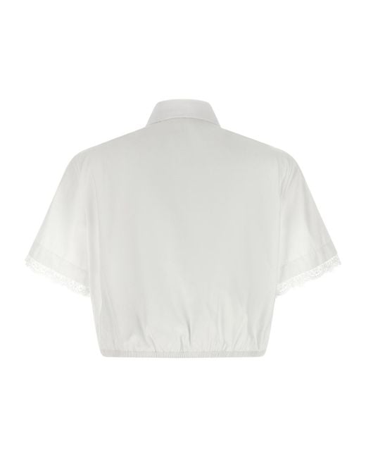 Ermanno Scervino White Lace Insert Shirt