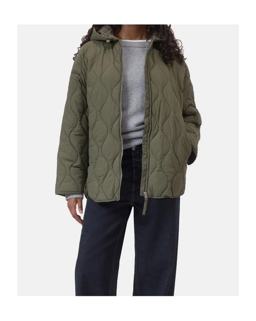 Closed Green Quilted Hooded Jacket