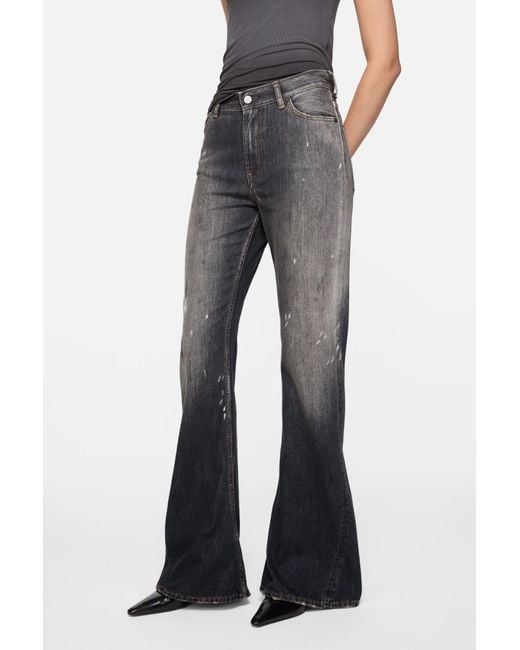Acne Gray Logo-Patch Jeans