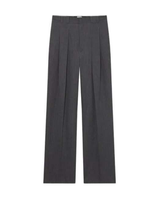 Casablanca Gray Pleated Detail Casual Pants for men