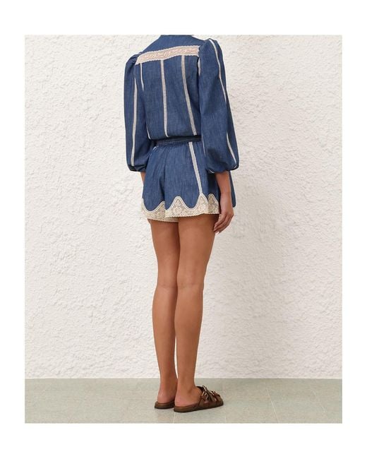 Zimmermann Blue Awaken Denim Shirt