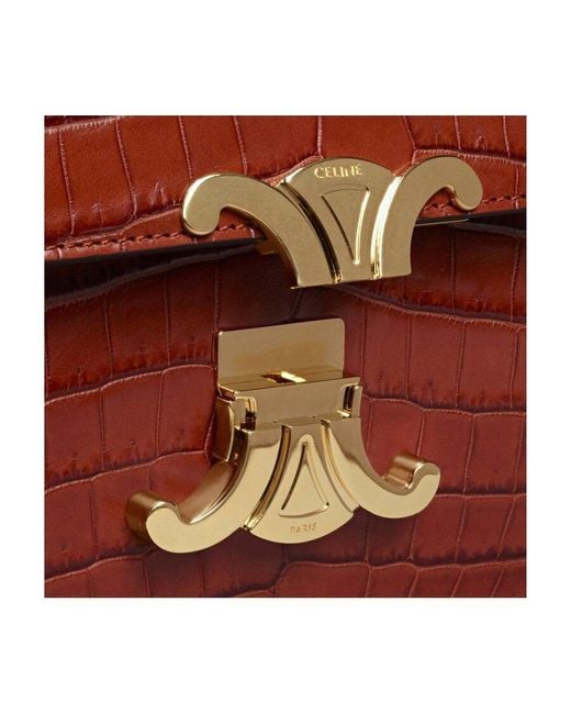 Céline Red Classique Triomphe Bag