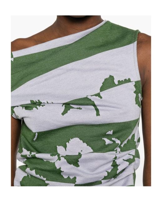 Dries Van Noten Green Asymmetrical Cover-Up