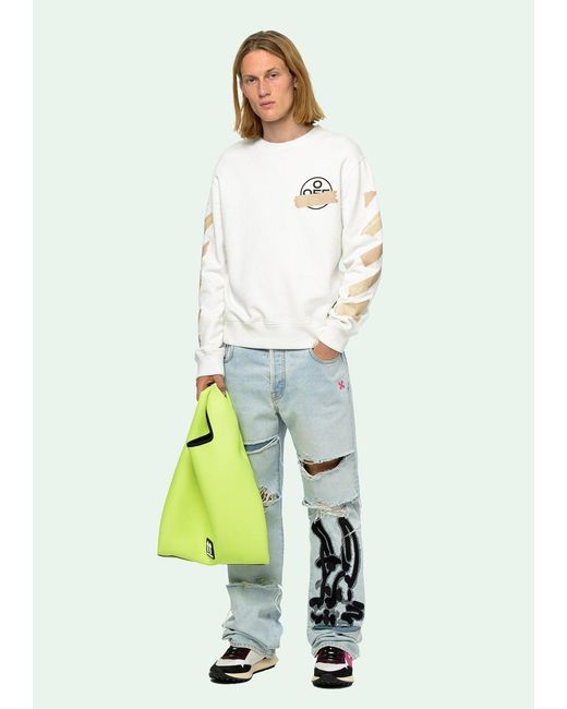 Off-White c/o Virgil Abloh White Tape Arrows Crew Neck Sweatshirt for men