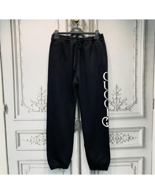 Gucci Blue Printed Sweatpants for men