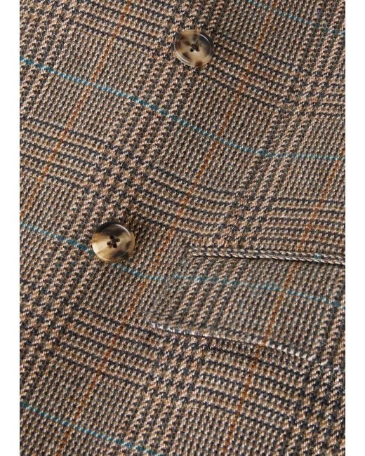 Loro Piana Brown Cashmere Wool Double-Breasted Blazer for men