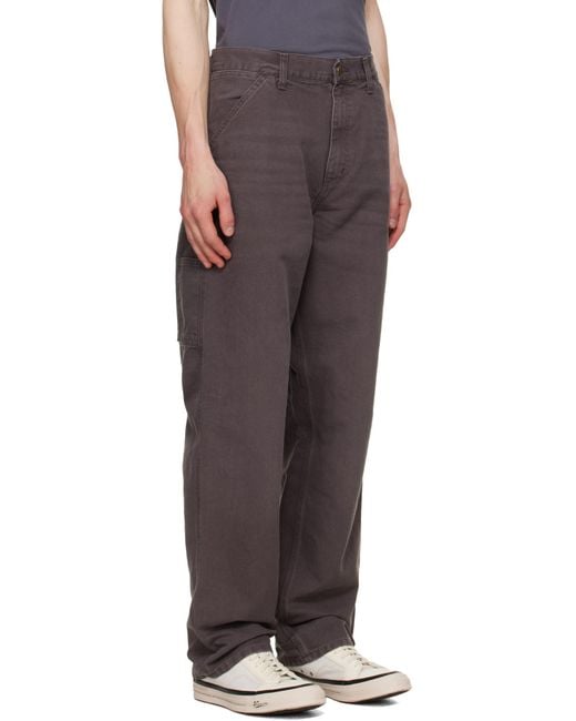 Carhartt Gray Single Knee Straight-Leg Pants for men
