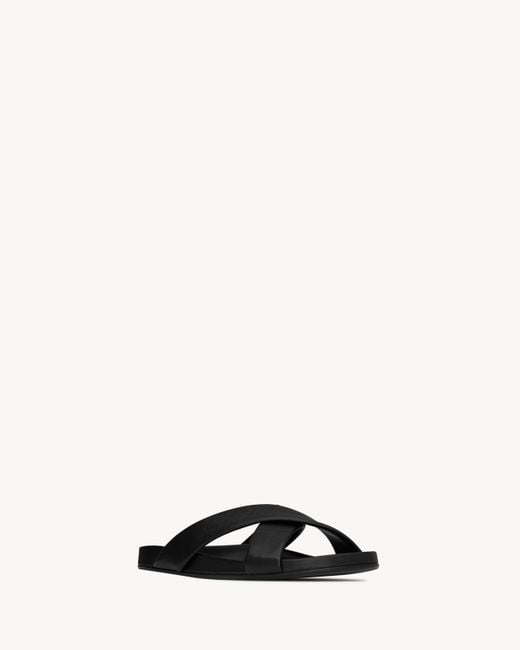 Saint Laurent Black Nichols Slip-On Slides for men