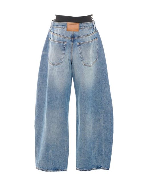 Alexander Wang Blue Logo Band Balloon Jeans