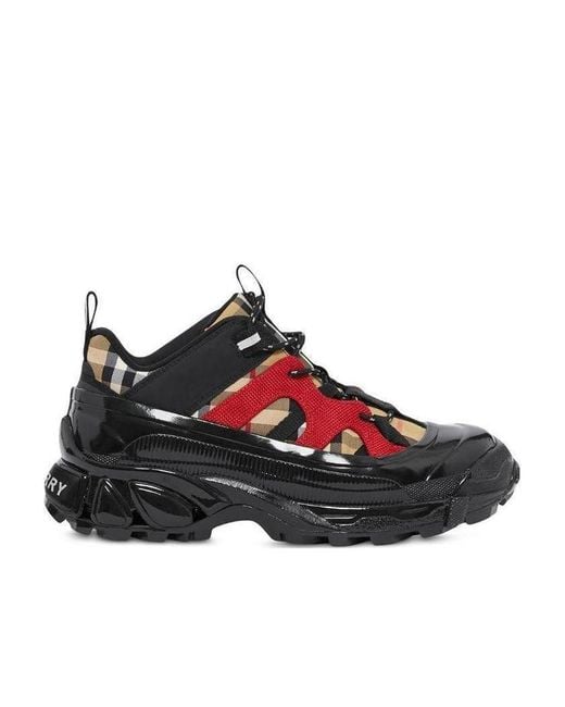 Burberry Black Vintage Check Arthur Sneakers for men