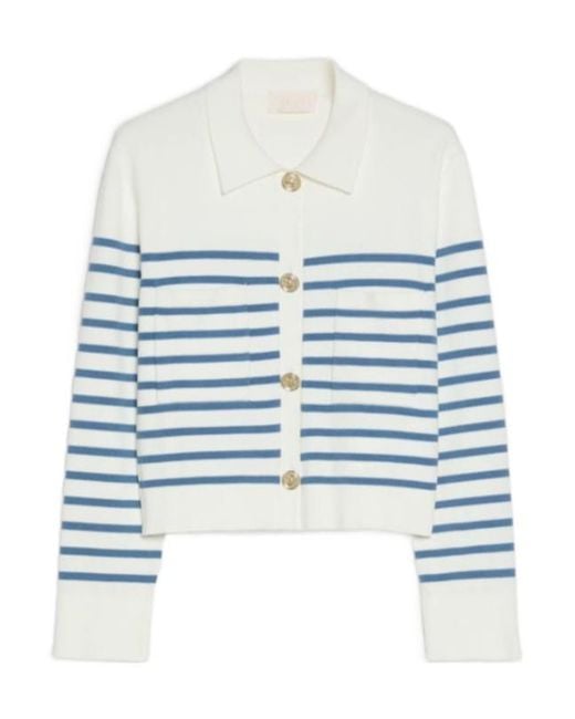 iBlues Blue Boxy Cardigan
