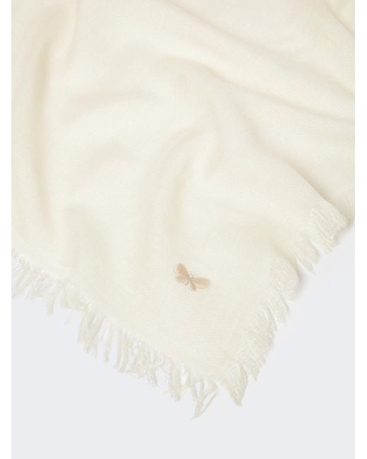 Weekend by Maxmara White Viscose And Modal Stole