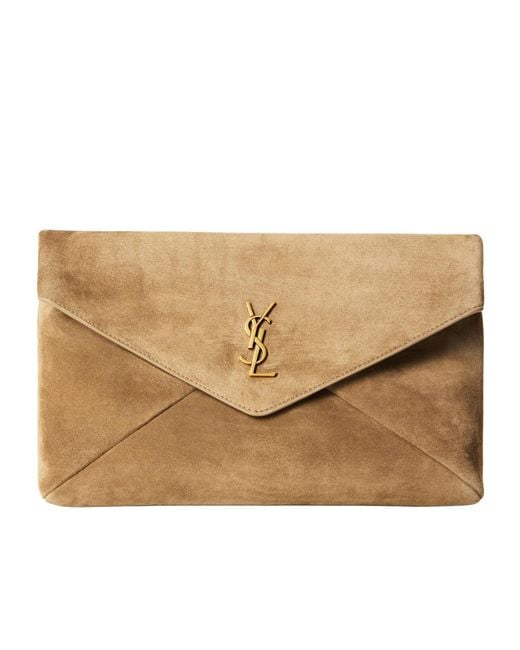 Saint Laurent Natural Minimalist Clutch Bag
