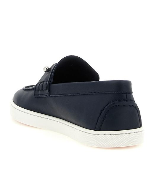 Christian Louboutin Blue Chambeliboat Slip-On Loafers for men