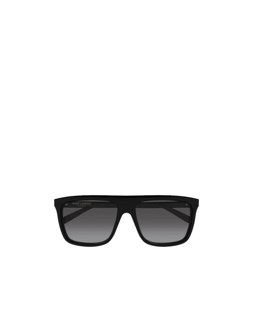 Saint Laurent Black Eyewear Rectangle Frame Sunglasses for men