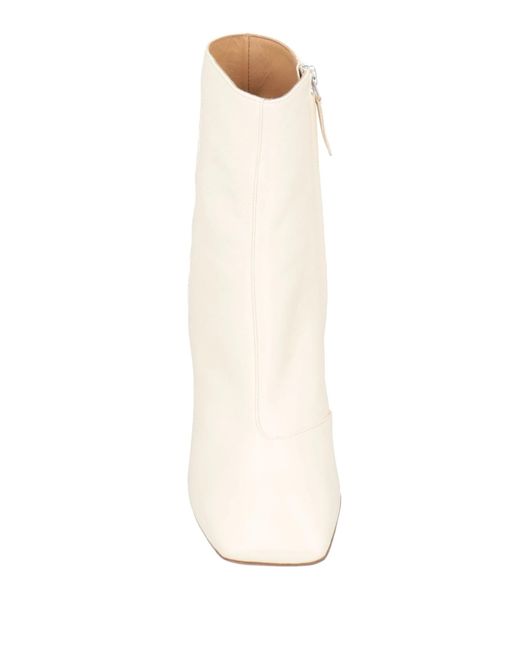 Maison Margiela Natural Plain Leather Short Boots