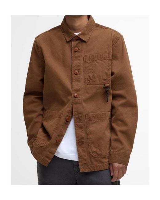 Barbour Brown Shirt-Style Casual Jacket for men