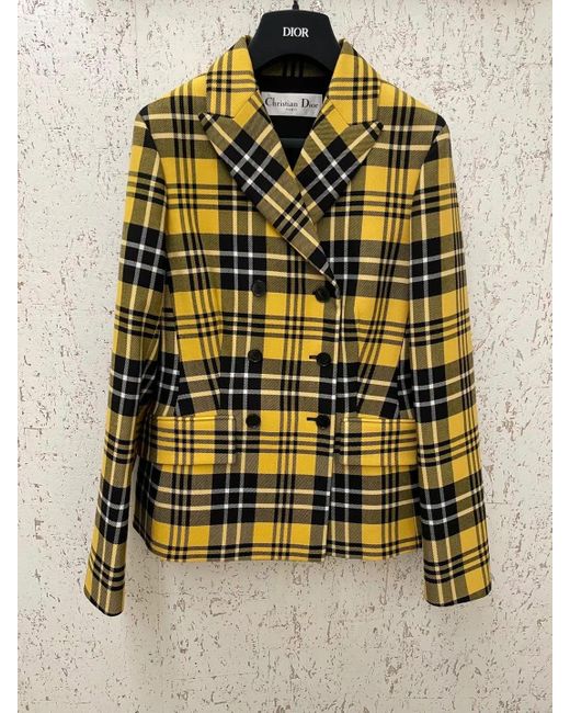Dior Yellow Fitted Jacket