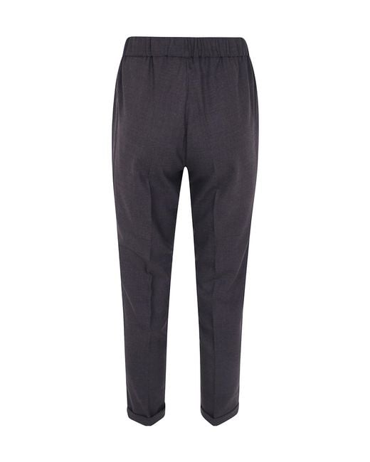 Antonelli Blue Elastic-Waist Casual Trousers