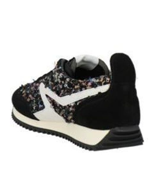 Rag & Bone Black Low-Top Sneakers Decorated With Colorful Sequins