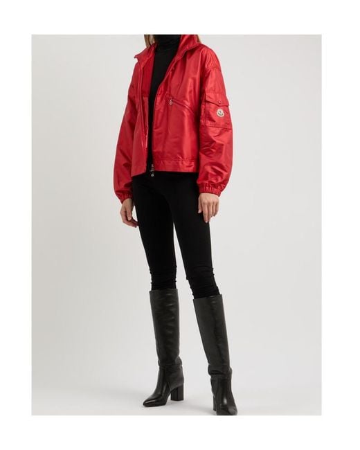 Moncler Red Hemar Nylon Parka